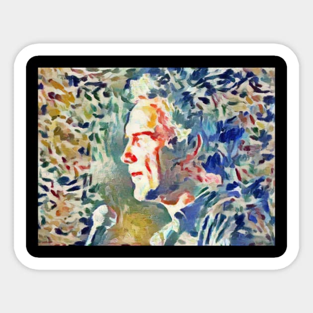 Comedy Legend NORM MACDONALD Portrait Painting Sticker by Comedy and Poetry